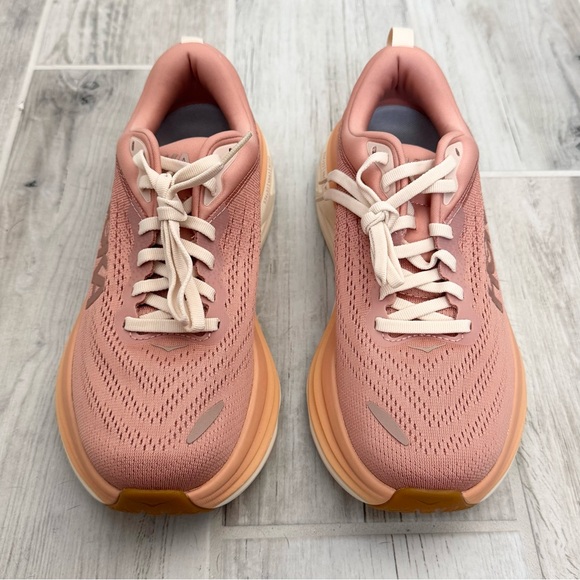 HOKA Women’s Bondi 8 Sandstone Cream Running Shoes - Picture 7 of 11